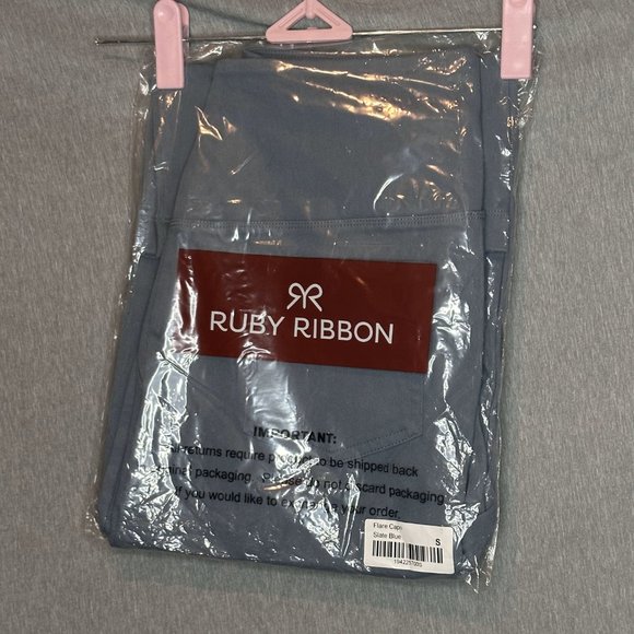 Ruby Ribbon Flare Capri Pants Slate Blue - Picture 2 of 4